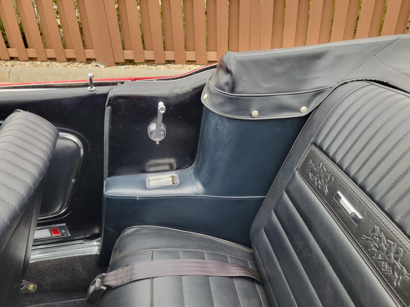 1966 Red /Black Ford Mustang Deluxe Pony Interior (6F08C738368) with an Original 289ci. engine, Automatic transmission, located at 2510 47th St. Suite 200, Boulder, CO, 80301, (303) 641-0333, 40.026196, -105.243217 - Known History back to its Original Purchaser Curtis Travis from Foxworthy Ford. This Beautiful 1966 Convertible Mustang is Equipped with its Original 289ci. V8, and C4 3 speed Automatic Transmission. The Vintage AC was Serviced and Recharged with 134 coolant October 2023. It has its Original F - Photo#11